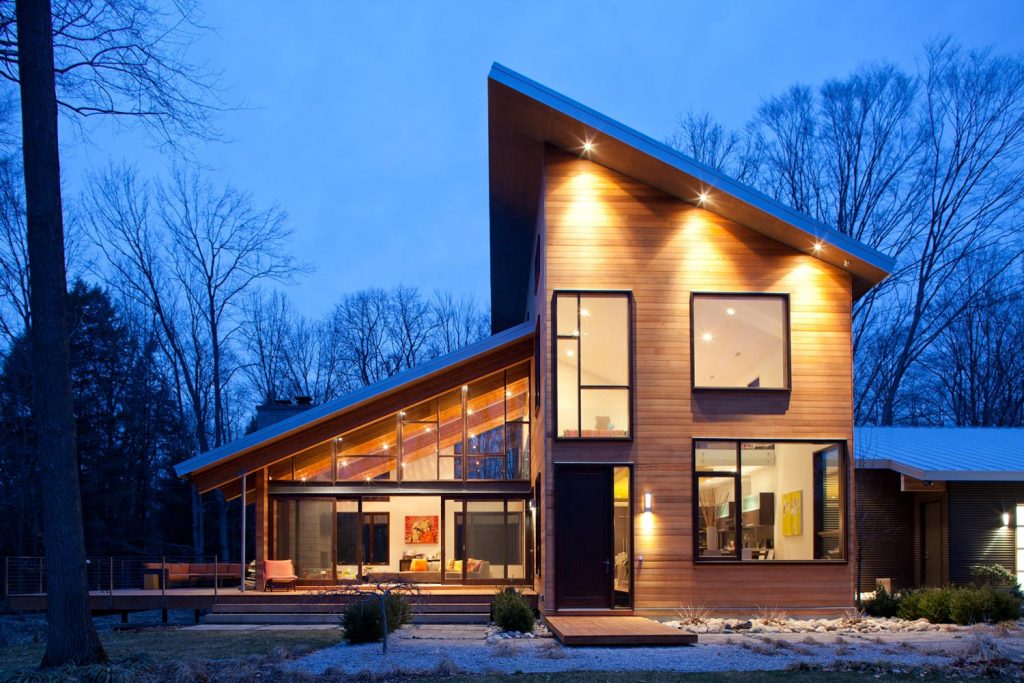 Lucid Architecture's Pigeon Creek residence has a featured modern design.