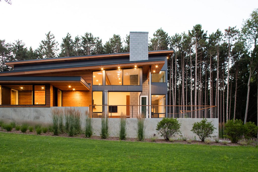 Modern design of the Dogwood residence by Lucid Architecture.