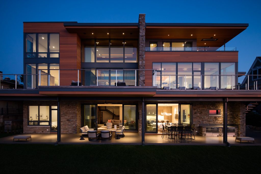 beach house modern living room steel architecture glass design