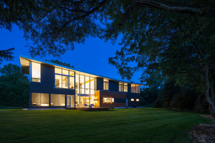 Beautiful Lake Allegan residence design by Lucid Architecture.
